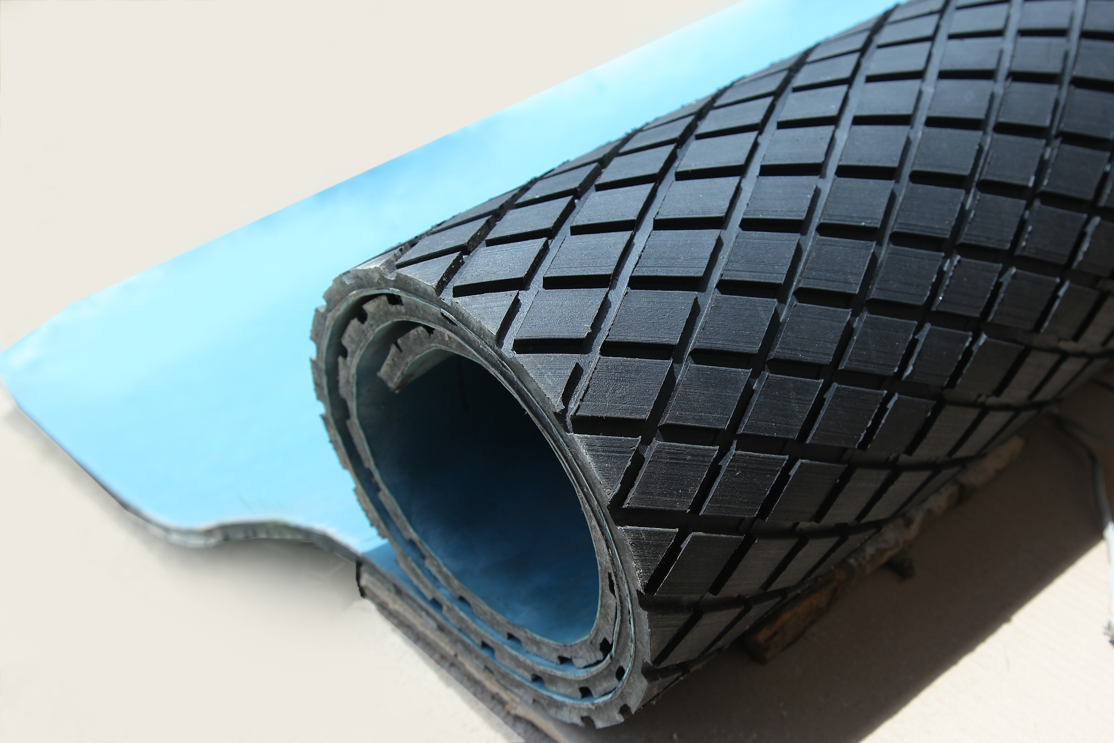Diamond grooved / Plain lagging rubber sheets
